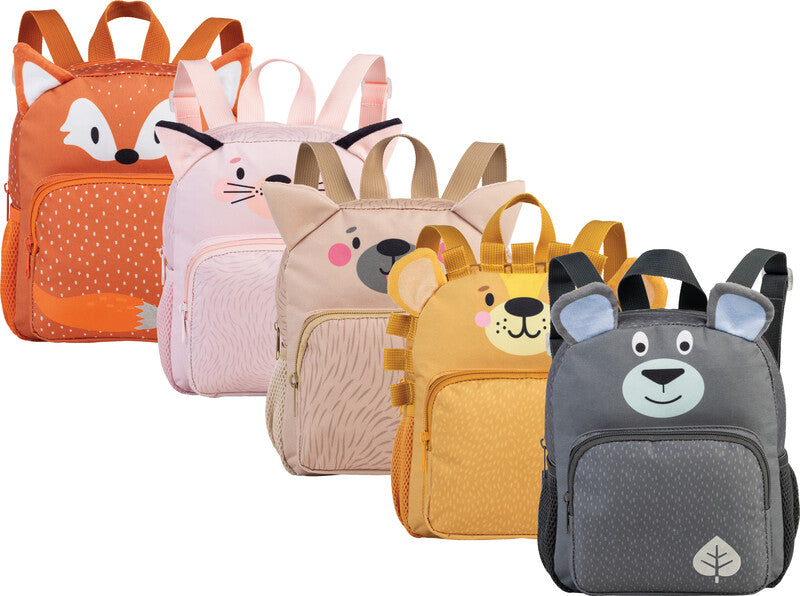 Glühwürmchen Kindergartenrucksack Ella – Bär, grau – 21,0×24,0×13,0 cm