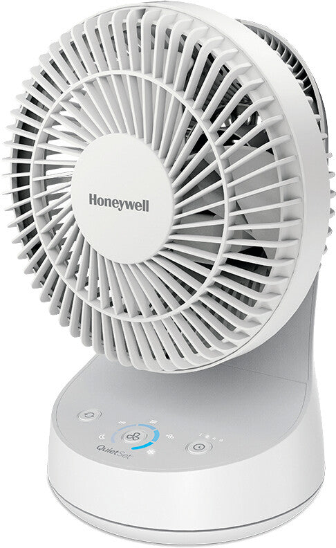 Honeywell Tischventilator QuietSet HTF337EW – 34 W, 5 Stufen, 80°, Timer, Netz, Weiss – 230 × 330 × 192 mm