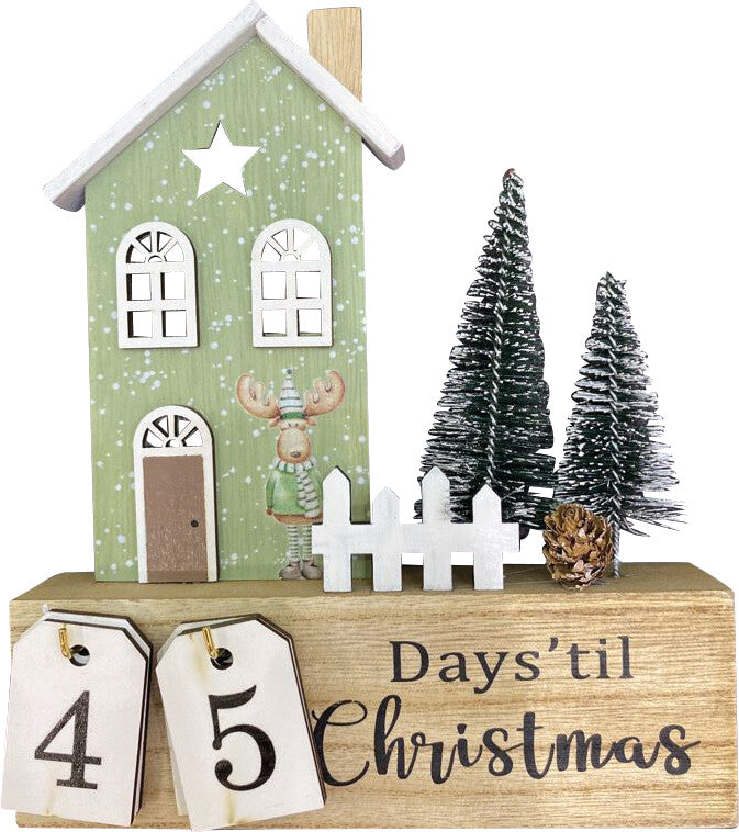 Sifcon Adventskalender Haus, MDF, sortiert, 17 × 20 cm