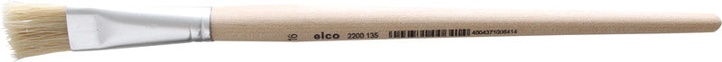 Elco Pinsel – braun, Holz, Länge 180 mm, Aluminiumzwinge, flach, für Gouache, Zeichenkohle, Farbstifte (u. a.)