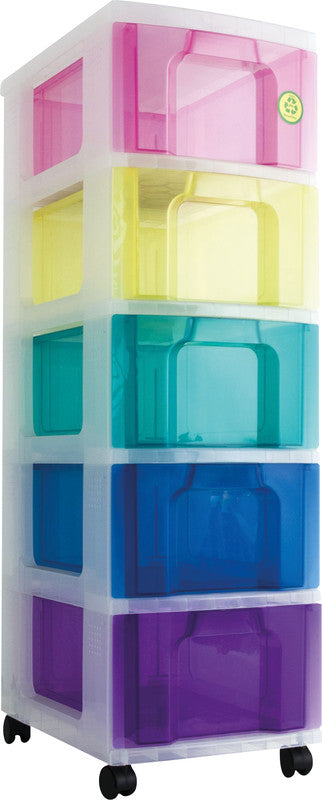 Really Useful Boxes Schubladenelement – Kunststoff, weiss transparent, 30 × 93 × 42 cm, für A4