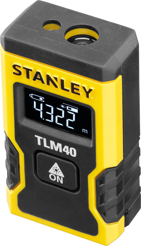 Stanley Laserentfernungsmesser TLM40, Kunststoff, Gelb/Schwarz, inkl. USB-Kabel