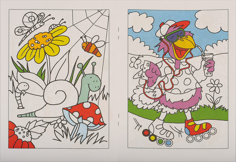 Noname Malbuch, Karton, 14,5 × 21 cm, Mehrfarbig
