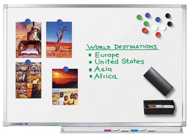 Legamaster Whiteboard – 300 × 120 cm, Emaille, magnetisch, Aluminiumrahmen, Wandmontage