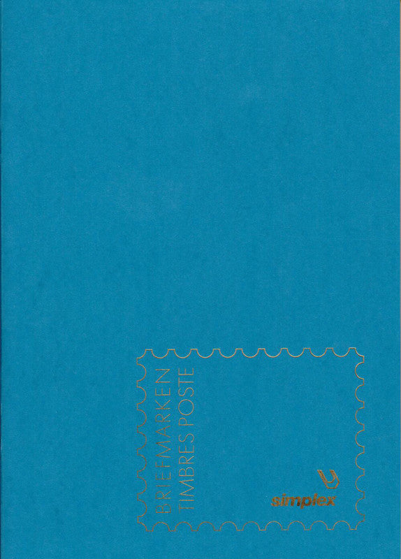 Simplex Briefmarkenordner – 175 × 240 mm – Blau, Karton