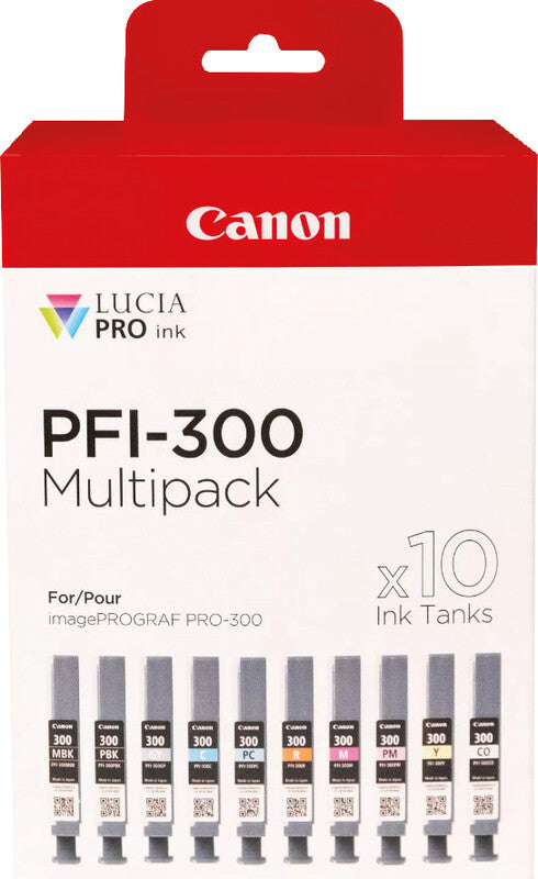 Canon Tintenpatronen-Multipack PFI-300, sortiert, 10er-Pack