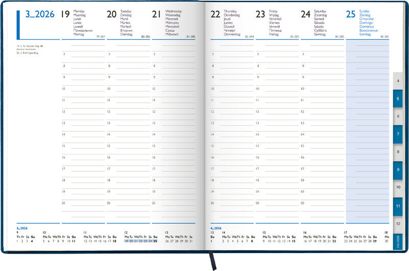 Simplex TM Manager Timer 52 Z Agenda – 1 Woche/2 Seiten, gebunden, 20,8 × 25,8 cm, Jan–Dez, 2026