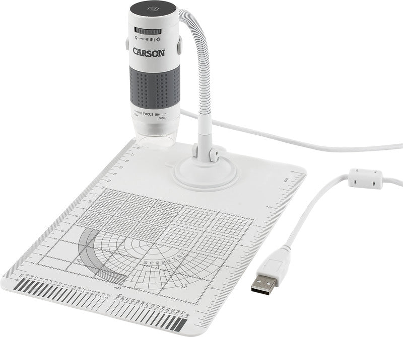Carson eFlex Digital-Mikroskop – 75–300×, LED, USB 2.0/3.0, für Windows/macOS