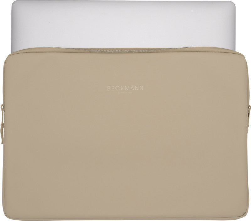 Beckmann Street Notebook-Schutzhülle – für Notebooks bis 15", wasserabweisend, recyceltes PET (rPET), beige