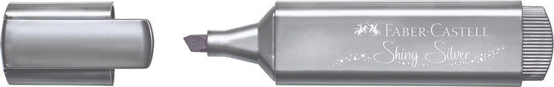 Faber-Castell Textliner 46 Metallic Textmarker – Silber, Keilspitze 1–5 mm