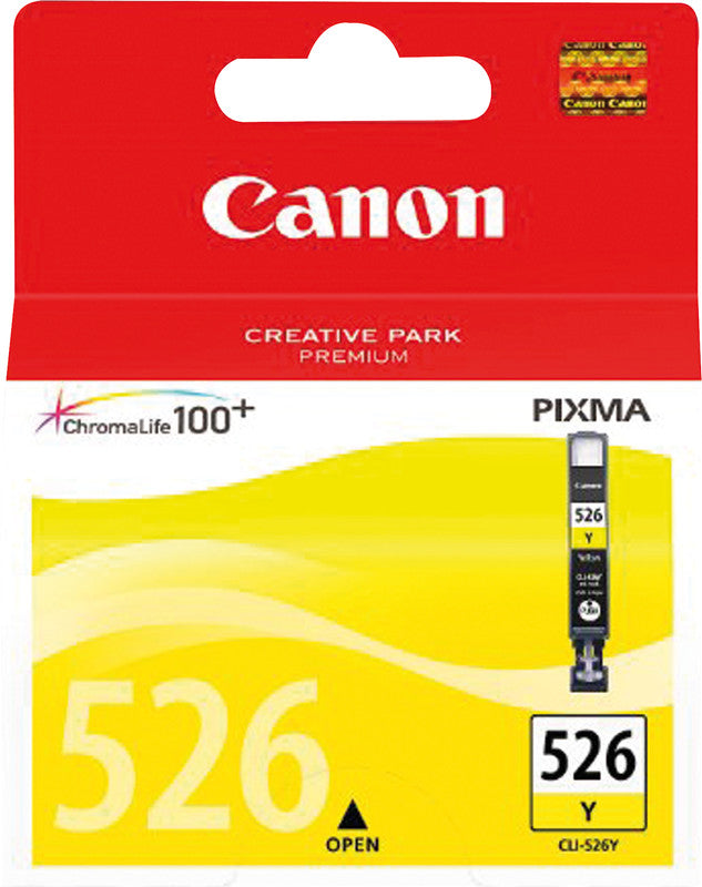 Canon Tintenpatrone CLI-526Y, Gelb – für Tintenstrahldrucker und Multifunktionsgeräte