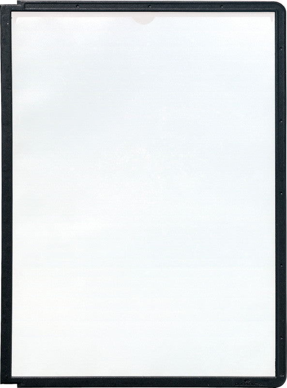 Durable Sherpa Sichttafel A4 – scannertauglich, schwarzer Rahmen, transparent, Kunststoff, 238 × 320 × 4,15 mm