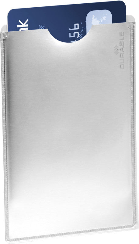 Durable Kartenhülle – Silber – 10 Stück