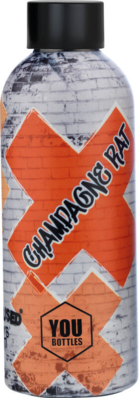 Youbottles Trinkflasche Dual – 5 dl – Edelstahl, isoliert, Schraubverschluss – Banksy Champagne Rat