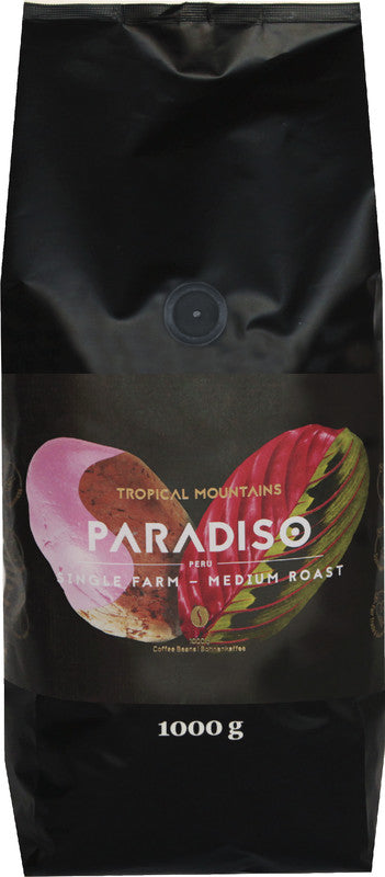 Tropical Mountains Bohnenkaffee Paradiso – 1 kg – Arabica/Robusta – Mittlere Röstung – Intensität 4/6