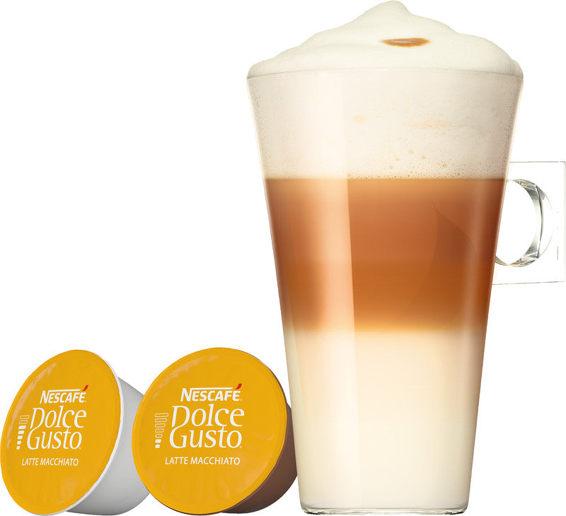 Nescafé Dolce Gusto Kaffeekapseln Latte Macchiato – für Dolce Gusto – 16 Kapseln