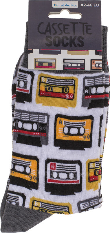 Out oft the blue Out of the Blue – Socken aus 70% Baumwolle/25% Polyester/5% Elasthan, mehrfarbig, Kassettenmotiv
