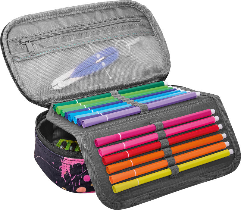 Coocazoo Schuletui, gefüllt – Colour Drift – Kunststoff – 23 × 7 × 12 cm