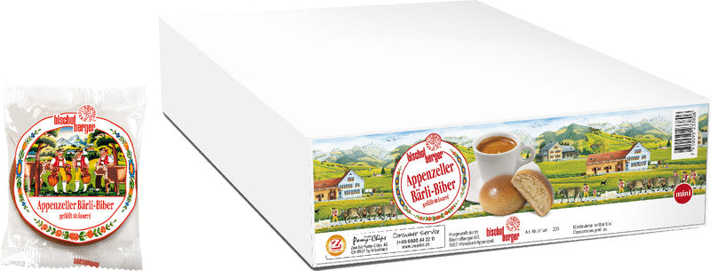 Bischofberger Appenzeller Bärli-Biberli – Gebäck, Mandelfüllung, 160 × 7 g (1,12 kg)