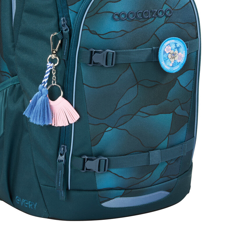 Coocazoo Rucksack Every – Crystal Waves – 30 × 46 × 22.5 cm – umweltfreundliche Verpackung