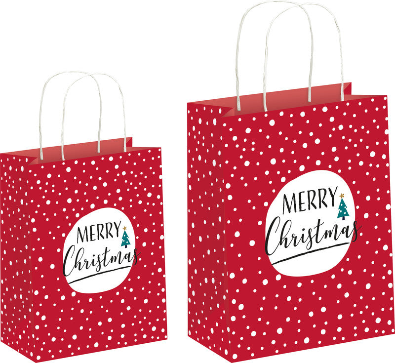 Zoewie Geschenktasche – Snow World, Weihnachten – aus Recyclingpapier, 120 g/m2 – 180 × 230 × 90 mm
