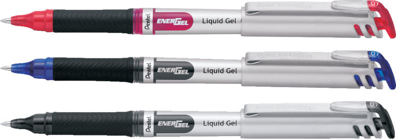 Pentel EnerGel Fine Gelschreiber – rot, 0,7 mm, schnelltrocknend, Kappe