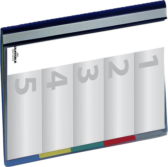 Durable Schnellhefter Divisoflex – A4, PP, blau, Beschriftungsfeld