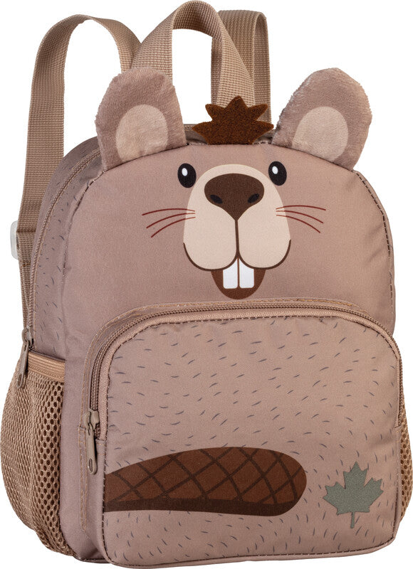Glühwürmchen Kindergartenrucksack Ella – Polyester – Dunkelbraun, Biber, 210 × 240 × 130 mm