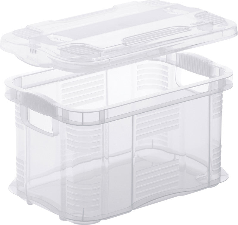 Rotho Systembox Agilo – Kunststoff, transparent, 29 × 15,5 × 19 cm