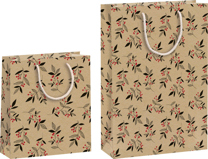 Zoewie Tragetasche – Naturals X-Mas – kompostierbar, Papier – 200 × 230 × 90 mm