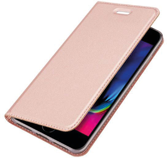 Dux Ducis Booklet-Hülle – für Apple iPhone SE (2020) – Roségold – Kunstleder – mit Kartenfach
