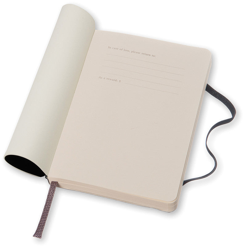 Moleskine Notizbuch, 90 × 140 mm, punktkariert, Leimbindung, Softcover, 192 Seiten, 70 g/m² – schwarz