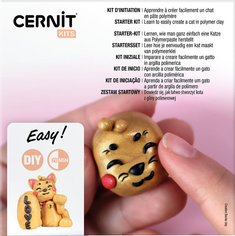 Cernit Modellierset Katze – 4 Blöcke – 150 × 150 × 30 mm