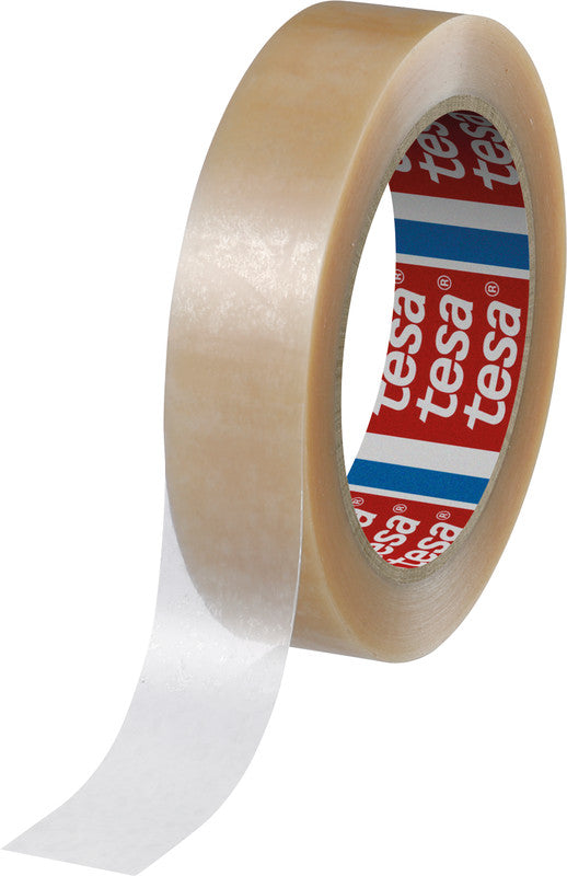TESA PVC-Verpackungsband Ultra Stark – Permanent, Glatt, 25 mm × 66 m, Transparent, Kern Ø 76 mm