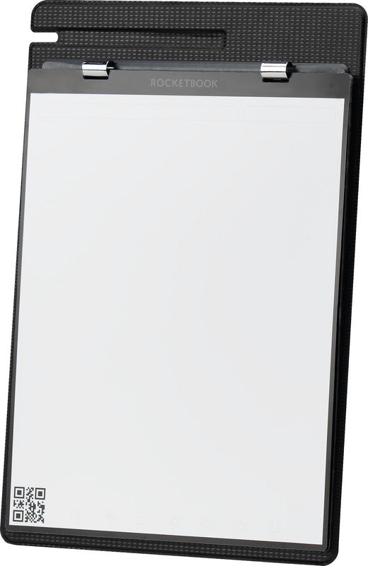 Rocketbook Notizblock, liniert, punktkariert, 20 Blatt, Hardcover – schwarz, für Rocketbook App