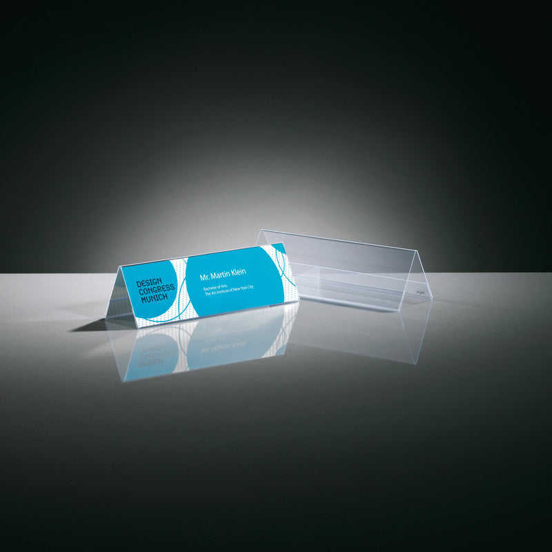 Sigel Tischaufsteller – 190 × 60 mm, transparent, Kunststoff, 5er-Pack