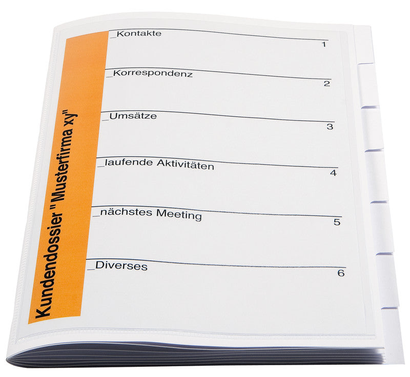 Biella Sammelmappe für A4, Karton, Weiss