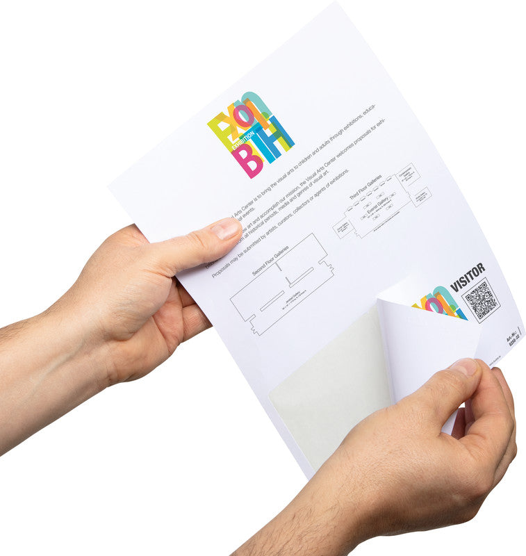 Durable Namensschilder, 86 mm × 97 mm, weiss, Papier, selbstklebend, 100 Blatt