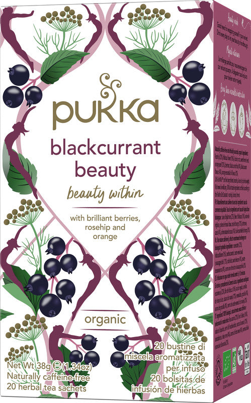 Pukka Blackcurrant Beauty – Teebeutel, Bio-Kräutertee – 20 Beutel
