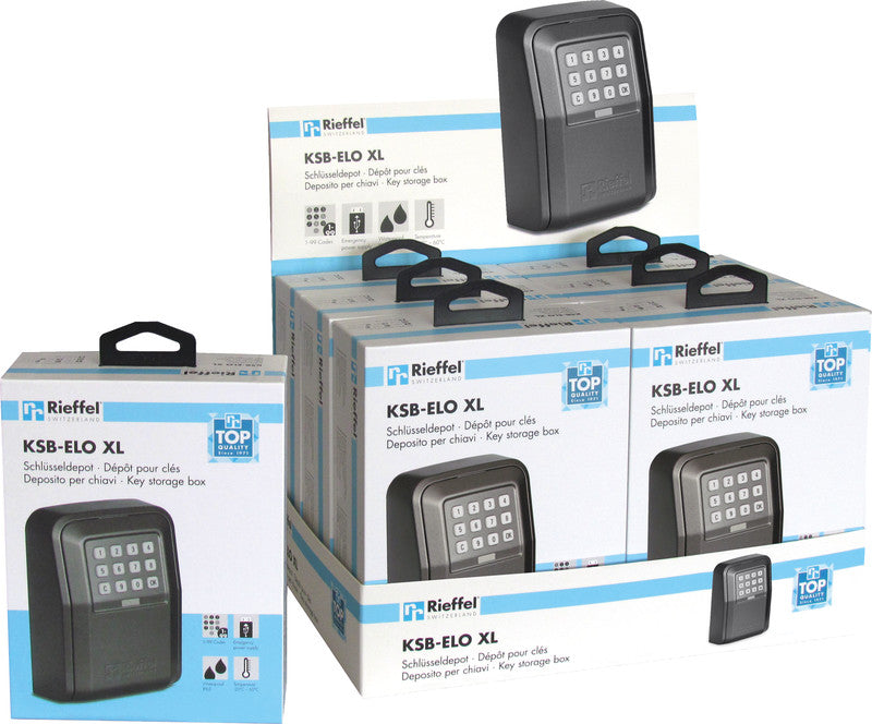 Rieffel Schlüsseldepot KSB-ELO XL, für bis zu 25 Schlüssel, Elektronikschloss (6-stellig), schwarz