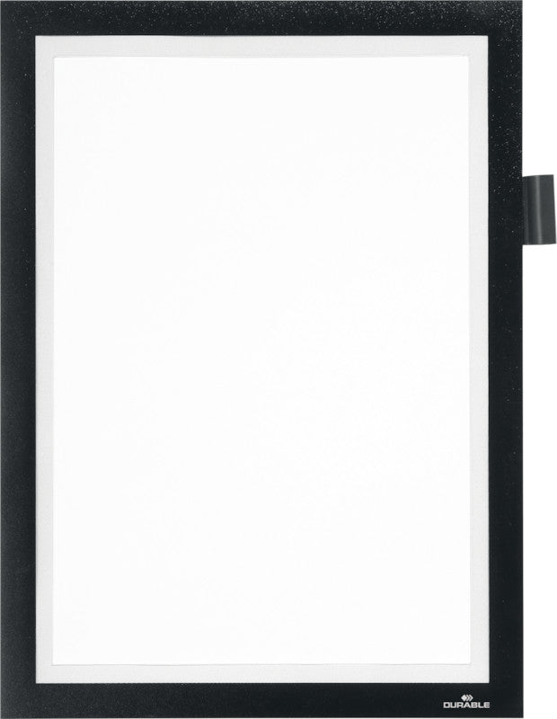 Durable DURAFRAME Magnetischer Notizrahmen – A4 – Schwarz