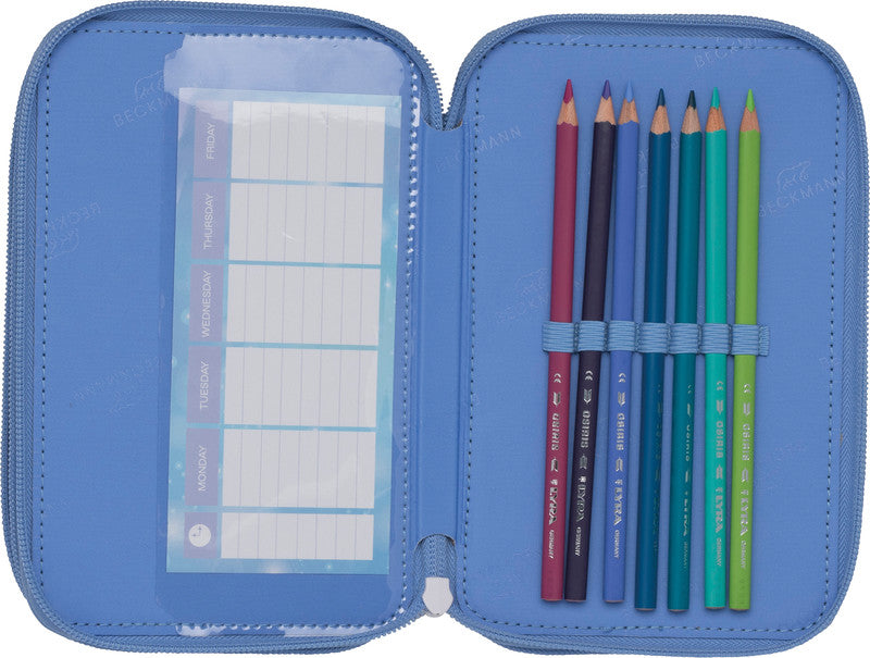 Beckmann Klassisches Dreifach-Etui, gefüllt, 27-teilig – Star Princess – Kunststoff – 13 × 20,5 × 7 cm