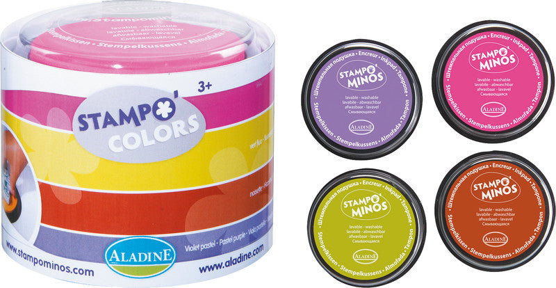 Aladine kids Aladine – Stempelkissen – sortiert, Ø 100 mm, Set zu 4