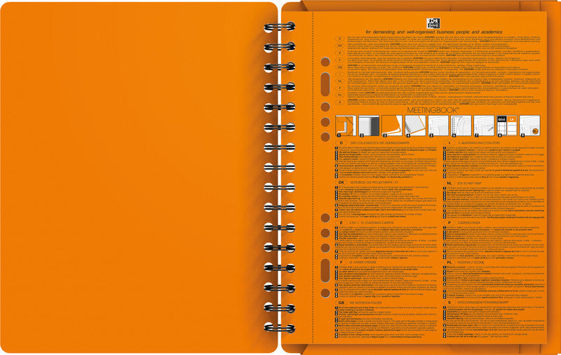 Oxford Collegeblock, 80 Blatt, 10-fach gelocht, perforiert, 80 g/m² – orange, für SCRIBZEE App