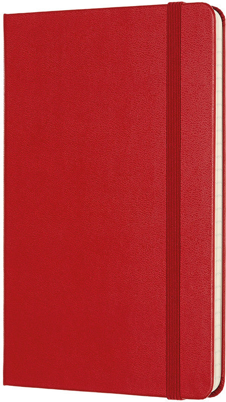 Moleskine Notizbuch, 115 × 180 mm, liniert, Leimbindung, Hardcover, 208 Seiten, 70 g/m² – scharlachrot
