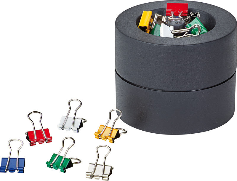 MAUL Klammerspender – Kunststoff, Schwarz, 73 × 60 mm