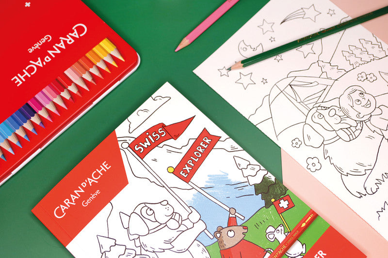 Caran d-Ache Caran d'Ache – Malbuch, Karton, 14,8 × 21 cm, Mehrfarbig