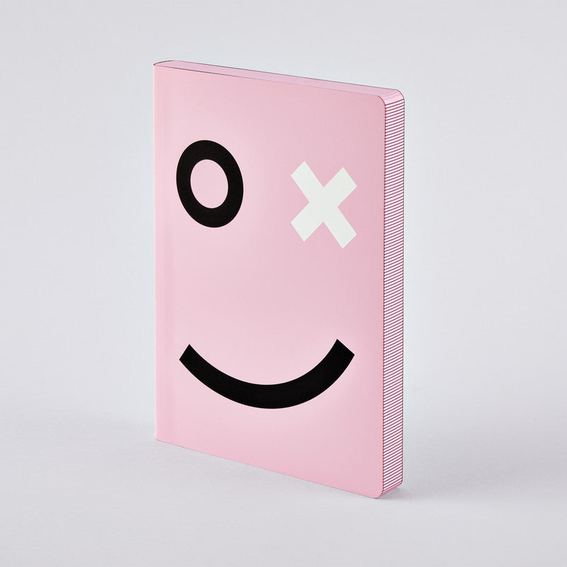 nuuna Notizbuch A5, 256 Seiten – pink, weiss