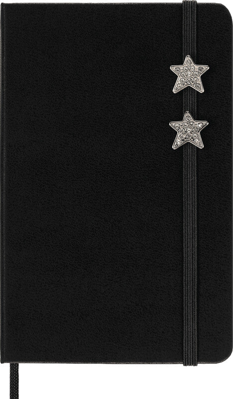 Moleskine Schlüsselanhänger Stern Kristall – mit Schraube & Spezialschraubendreher, Zinklegierung, Silber