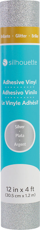 Silhouette Vinylfolie Glitzer – Silber – 30,5 × 120 cm – für Silhouette Schneideplotter